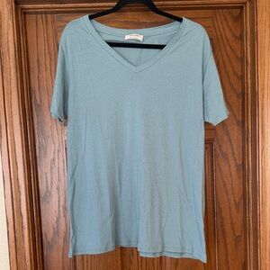 Zenana Light Blue V-Neck Tee